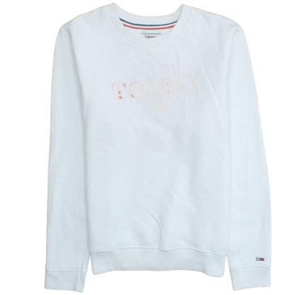 Womens UK Size S Tommy Jeans White Pullover Sweatshirt