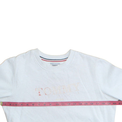 Womens UK Size S Tommy Jeans White Pullover Sweatshirt