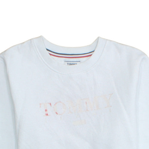 Womens UK Size S Tommy Jeans White Pullover Sweatshirt