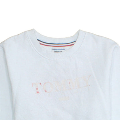 Womens UK Size S Tommy Jeans White Pullover Sweatshirt