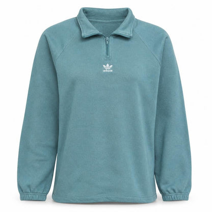 Womens UK Size M adidas Green Henley Sweatshirt