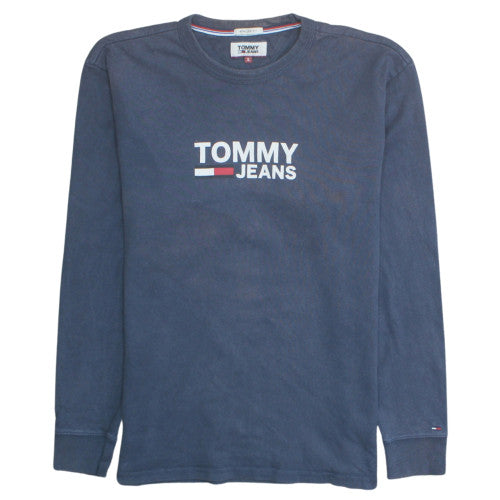 Mens UK Size S Tommy Jeans Blue Pullover Sweatshirt