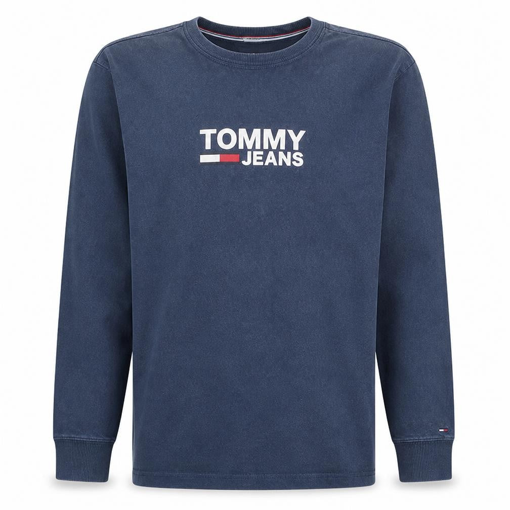 Mens UK Size S Tommy Jeans Blue Pullover Sweatshirt