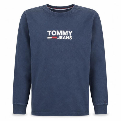Mens UK Size S Tommy Jeans Blue Pullover Sweatshirt