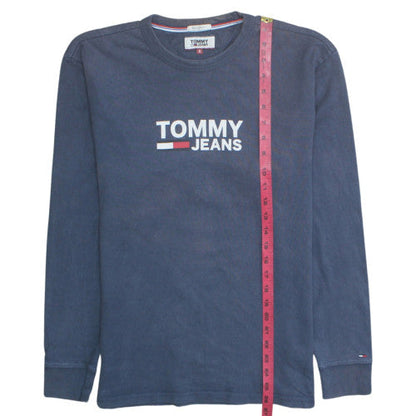 Mens UK Size S Tommy Jeans Blue Pullover Sweatshirt