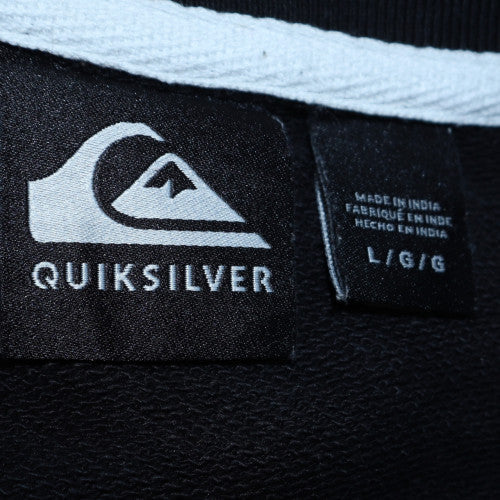 Mens UK Size L Quiksilver Black Pullover Sweatshirt