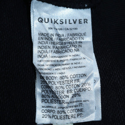 Mens UK Size L Quiksilver Black Pullover Sweatshirt