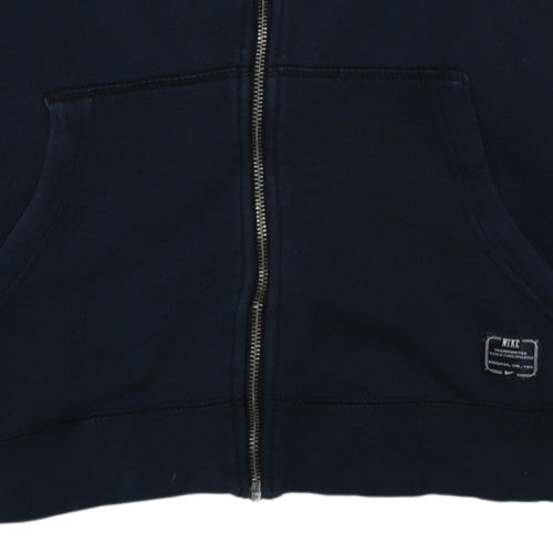 Mens UK Size M Nike Blue Full Zip Hoodie