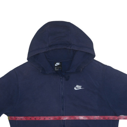 Mens UK Size M Nike Blue Full Zip Hoodie