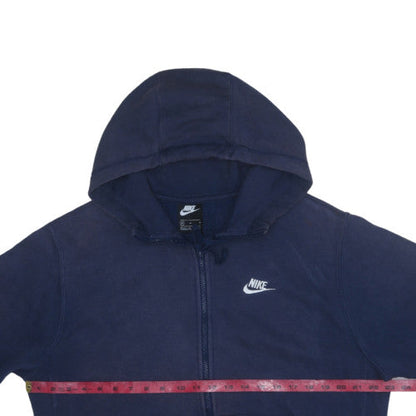 Mens UK Size M Nike Blue Full Zip Hoodie
