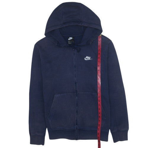 Mens UK Size M Nike Blue Full Zip Hoodie