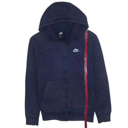 Mens UK Size M Nike Blue Full Zip Hoodie