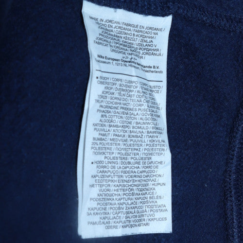 Mens UK Size M Nike Blue Full Zip Hoodie