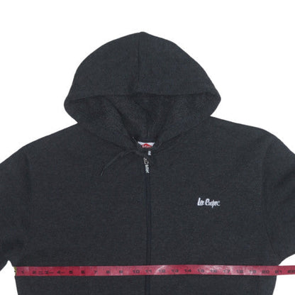 Mens UK Size M Lee Cooper Black Full Zip Hoodie