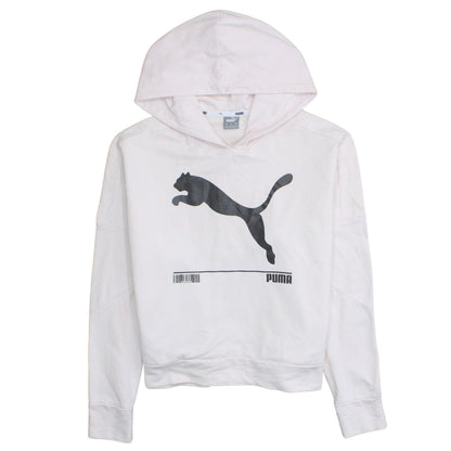 Womens UK Size M PUMA White Pullover Hoodie