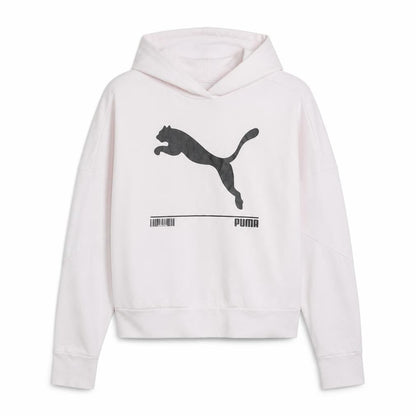 Womens UK Size M PUMA White Pullover Hoodie