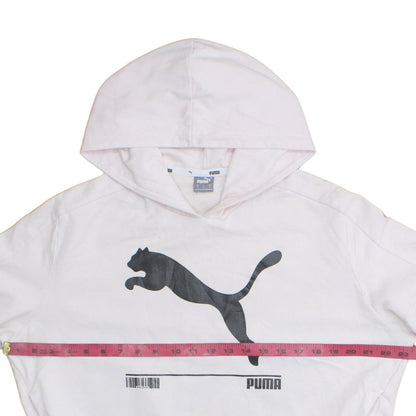 Womens UK Size M PUMA White Pullover Hoodie