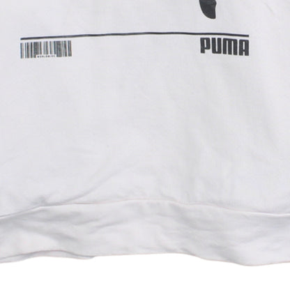 Womens UK Size M PUMA White Pullover Hoodie