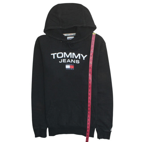 Mens UK Size M Tommy Jeans Black Pullover Hoodie