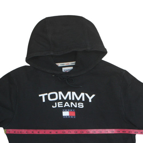 Mens UK Size M Tommy Jeans Black Pullover Hoodie
