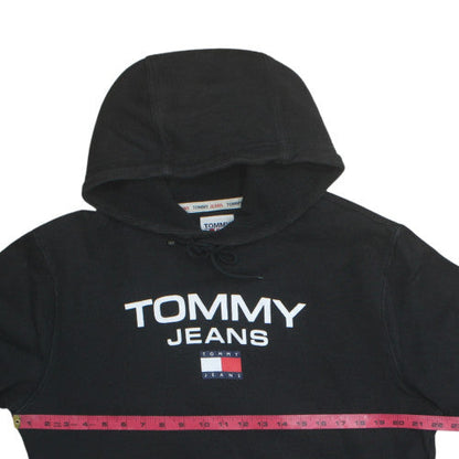 Mens UK Size M Tommy Jeans Black Pullover Hoodie