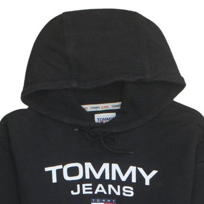 Mens UK Size M Tommy Jeans Black Pullover Hoodie