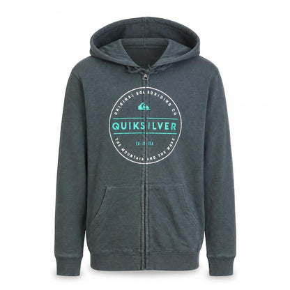Mens UK Size S Quiksilver Green Full Zip Hoodie