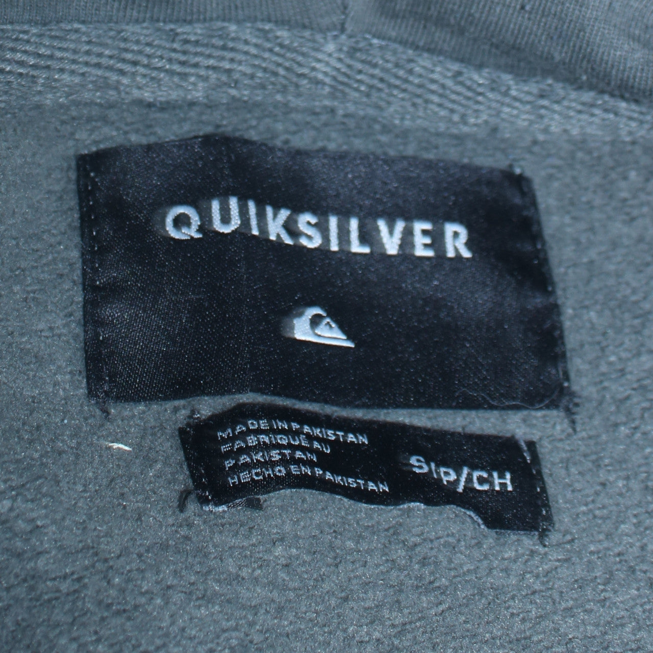 Mens UK Size S Quiksilver Green Full Zip Hoodie