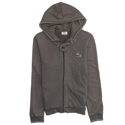Mens UK Size M Lacoste Brown Full Zip Hoodie