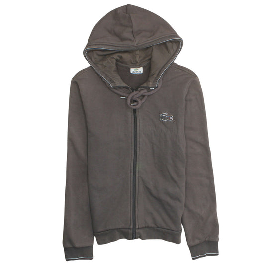 Mens UK Size M Lacoste Brown Full Zip Hoodie