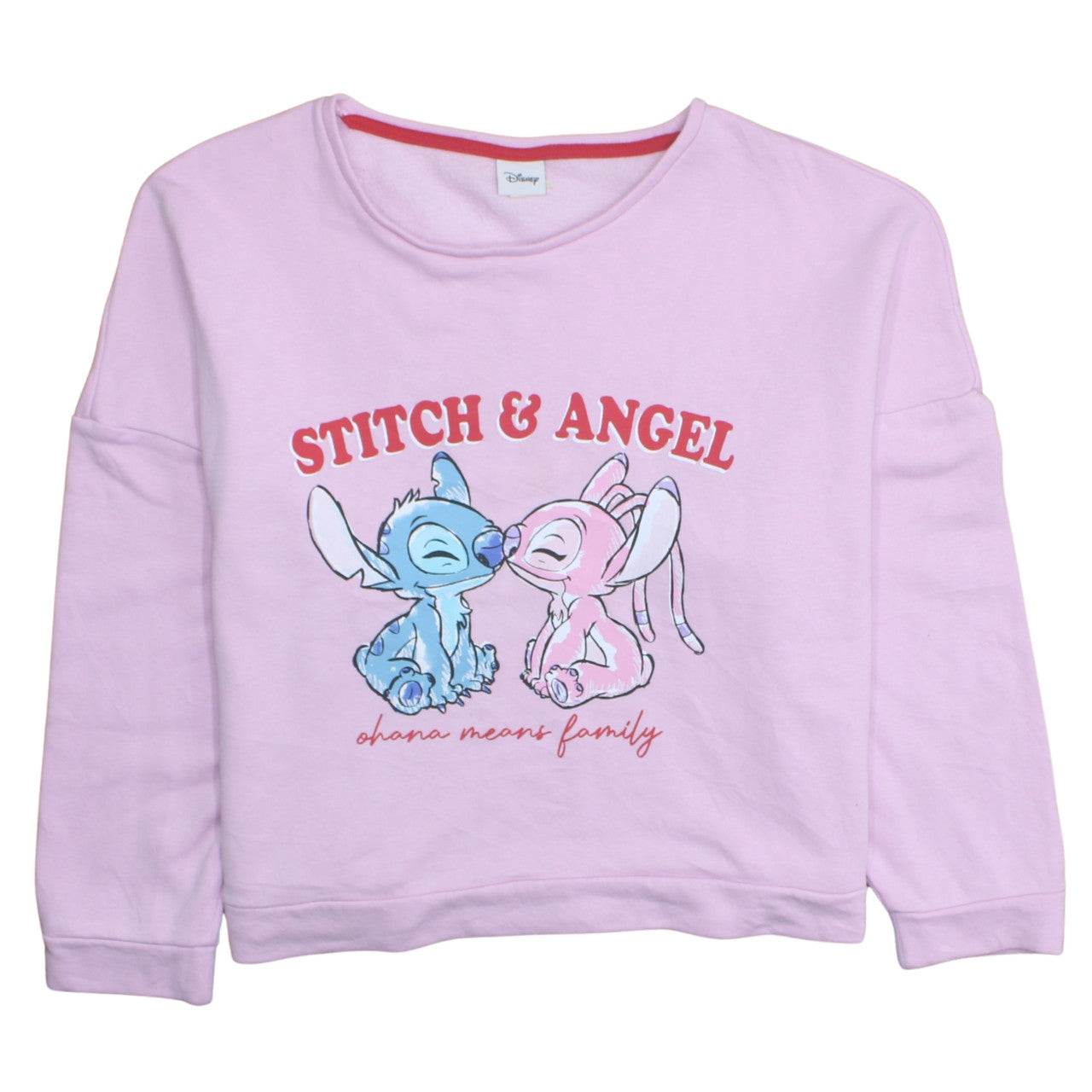 Womens UK Size 20-22 Disney Pink Pullover Sweatshirt