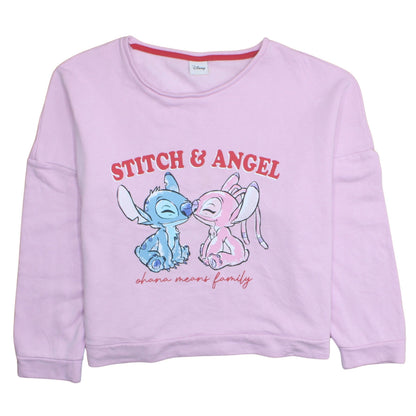 Womens UK Size 20-22 Disney Pink Pullover Sweatshirt