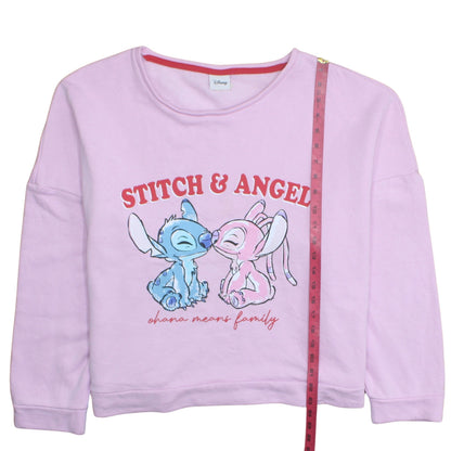 Womens UK Size 20-22 Disney Pink Pullover Sweatshirt