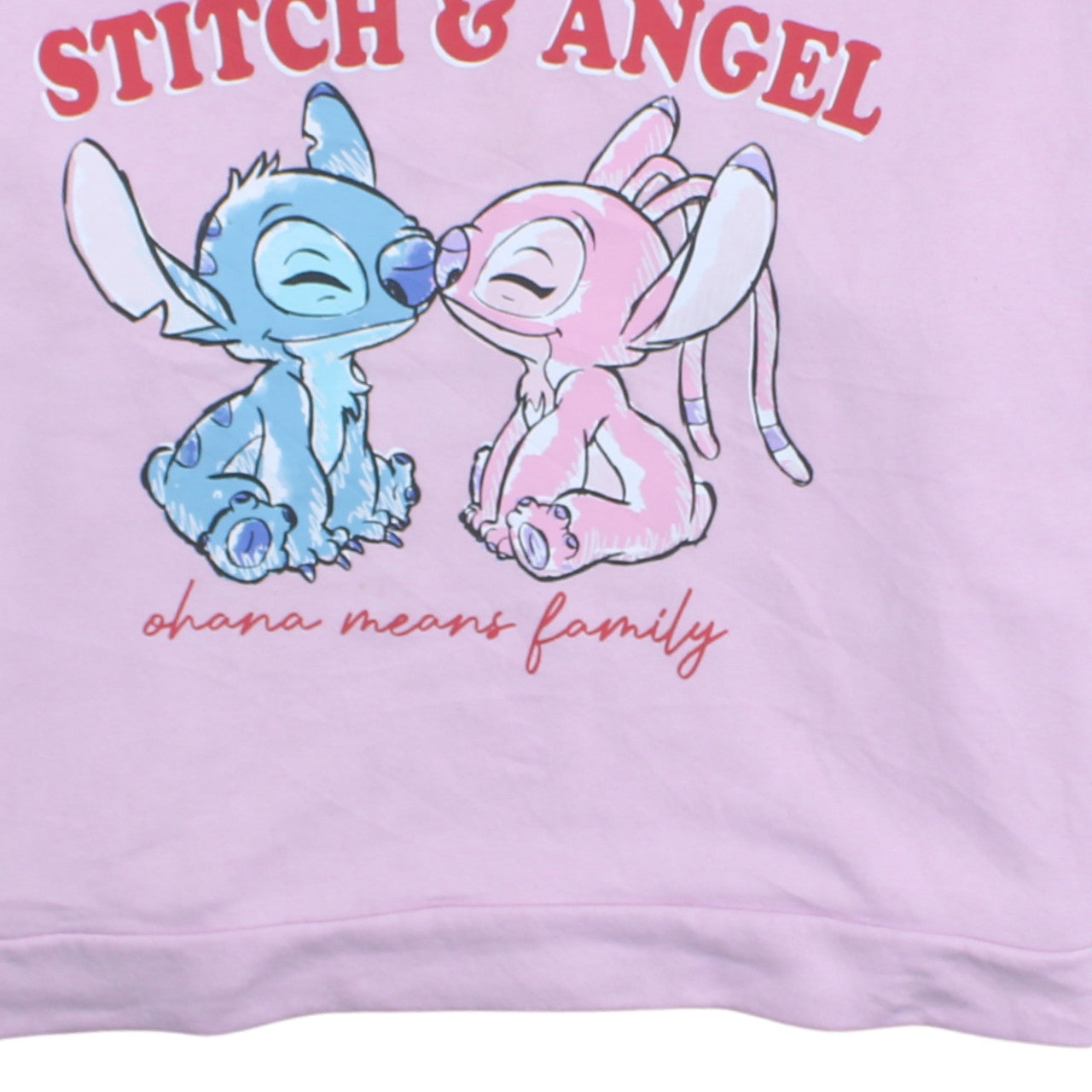 Womens UK Size 20-22 Disney Pink Pullover Sweatshirt