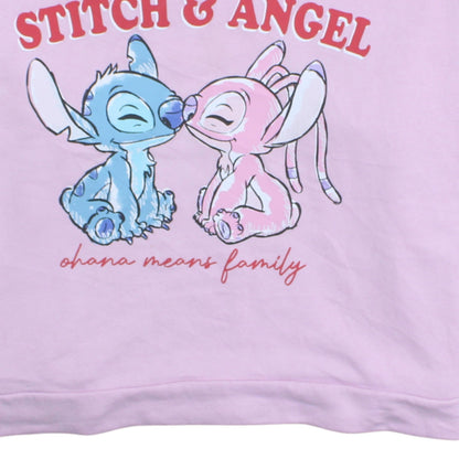 Womens UK Size 20-22 Disney Pink Pullover Sweatshirt