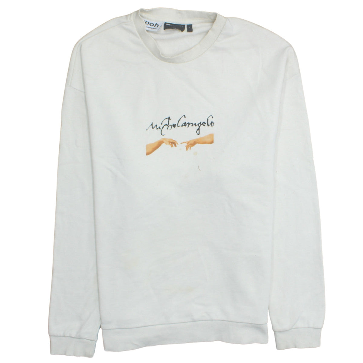 Mens UK Size L ASOS White Pullover Sweatshirt