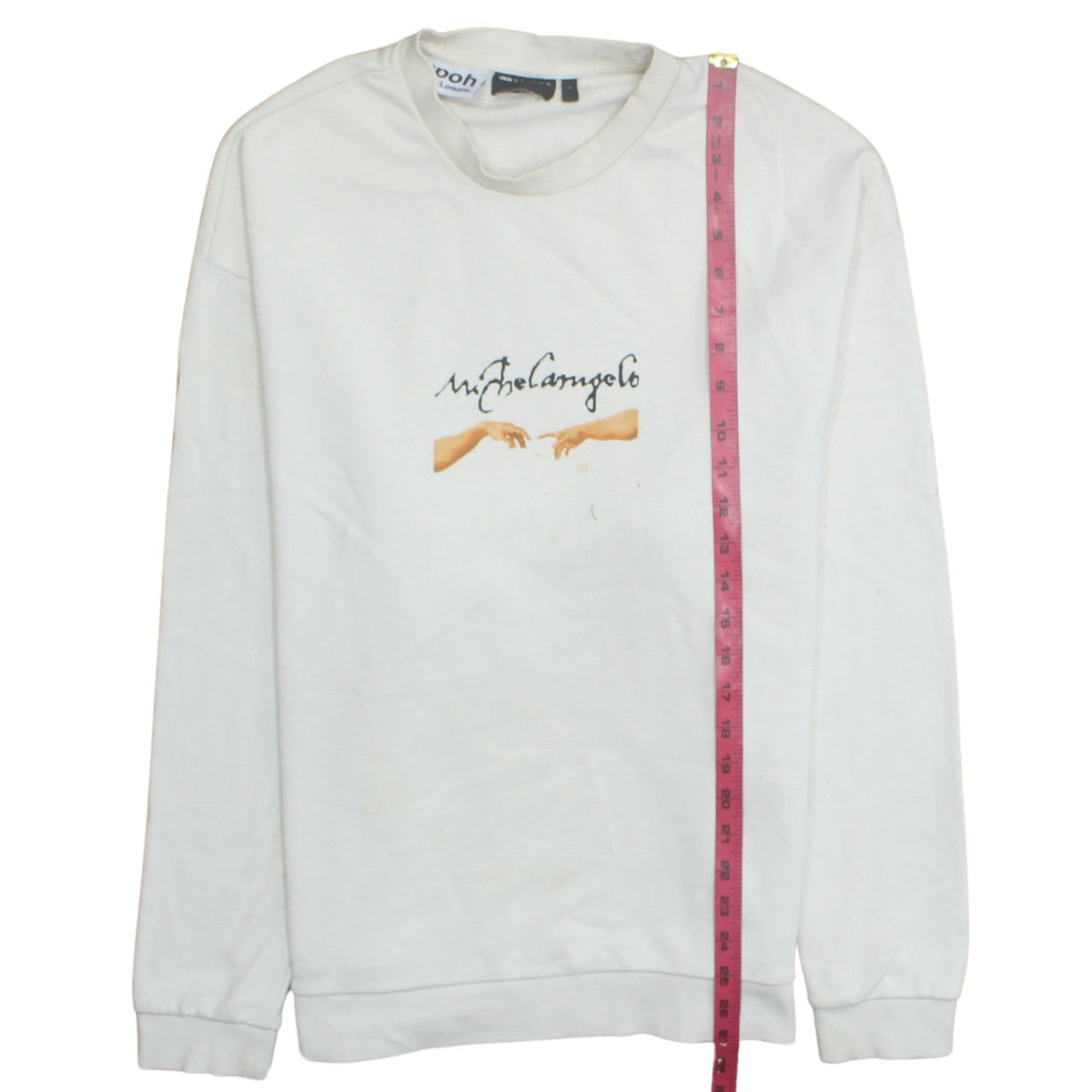 Mens UK Size L ASOS White Pullover Sweatshirt