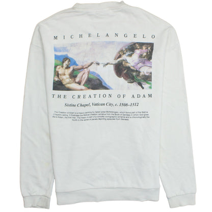 Mens UK Size L ASOS White Pullover Sweatshirt