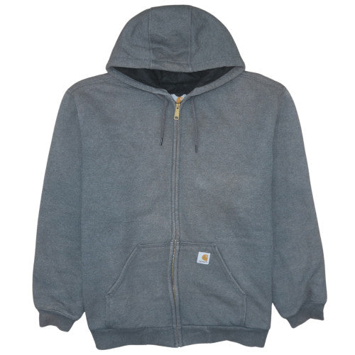 Mens UK Size XL Carhartt Grey Full Zip Hoodie