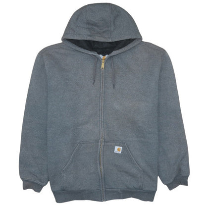 Mens UK Size XL Carhartt Grey Full Zip Hoodie