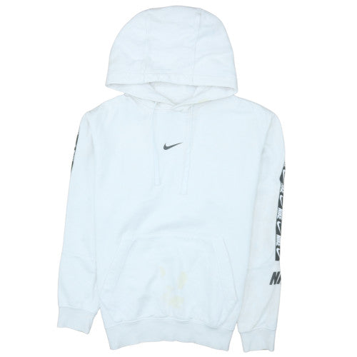 Mens UK Size S Nike White Pullover Hoodie