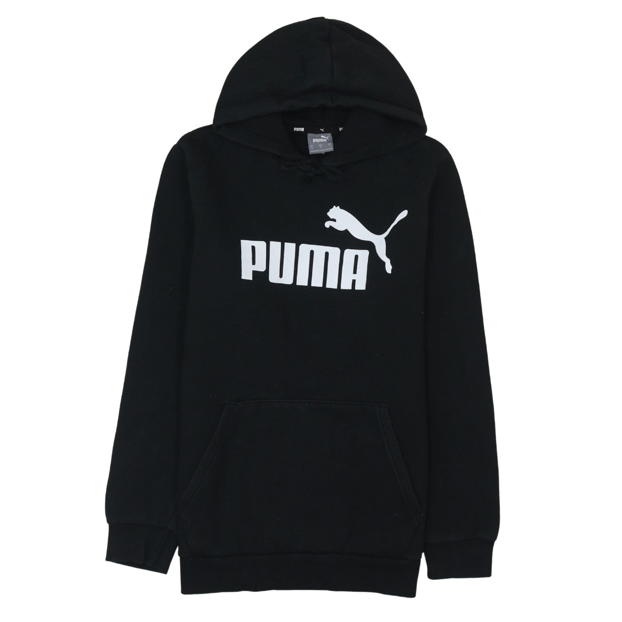 Mens UK Size S PUMA Black Pullover Hoodie