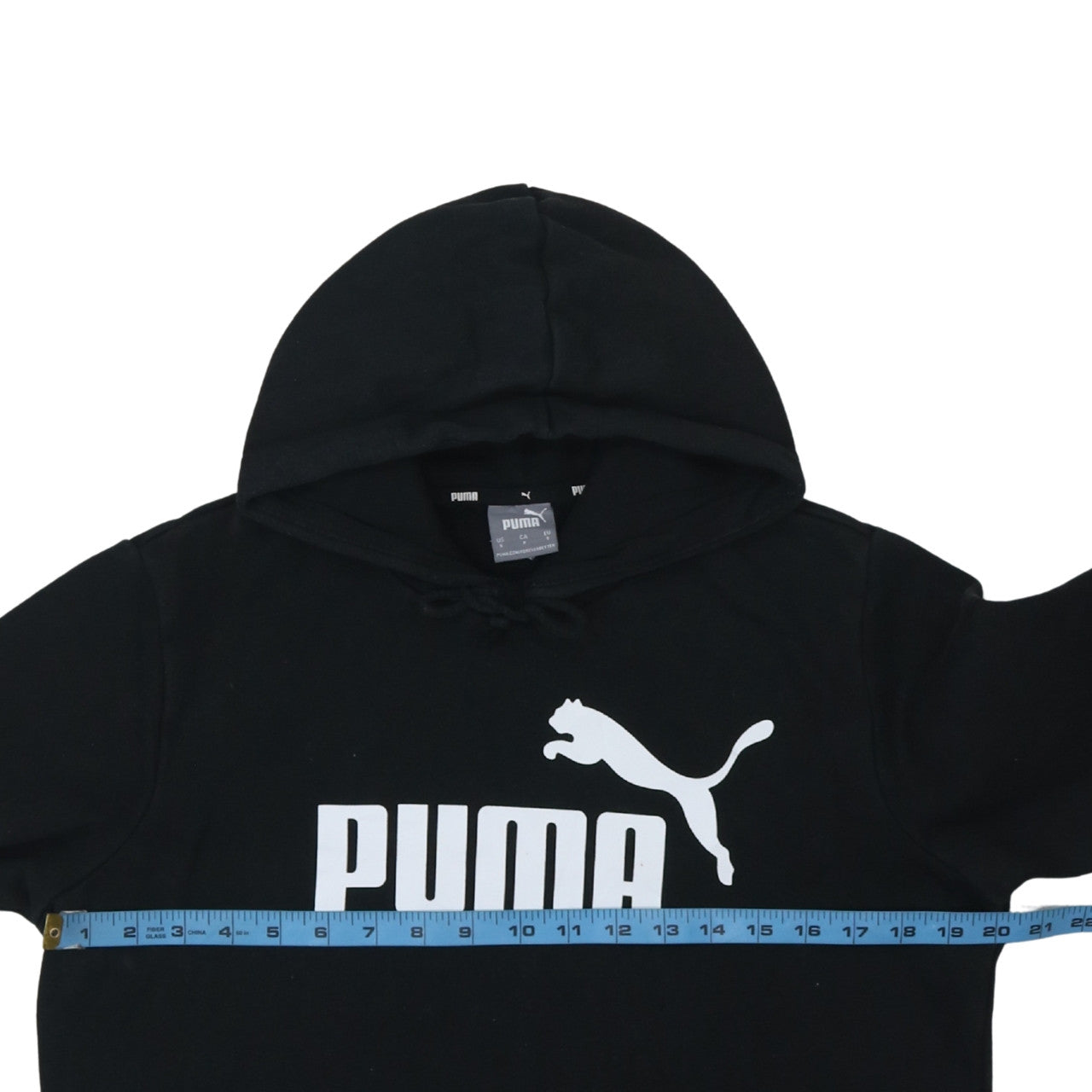 Mens UK Size S PUMA Black Pullover Hoodie