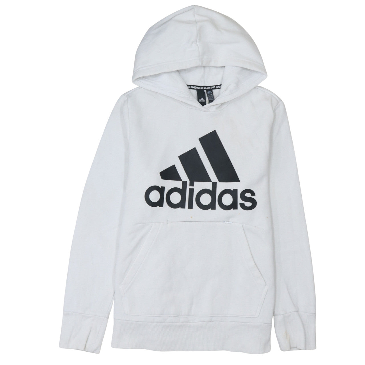 Womens UK Size 16-18 adidas White Pullover Hoodie