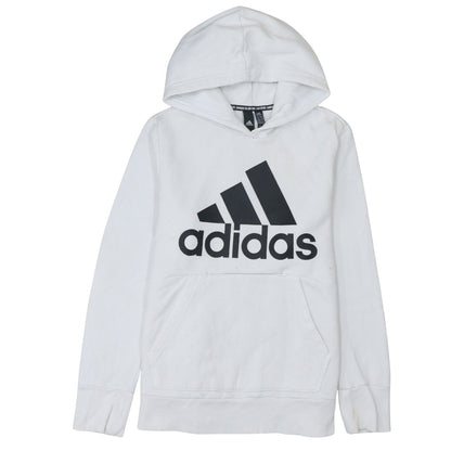 Womens UK Size 16-18 adidas White Pullover Hoodie