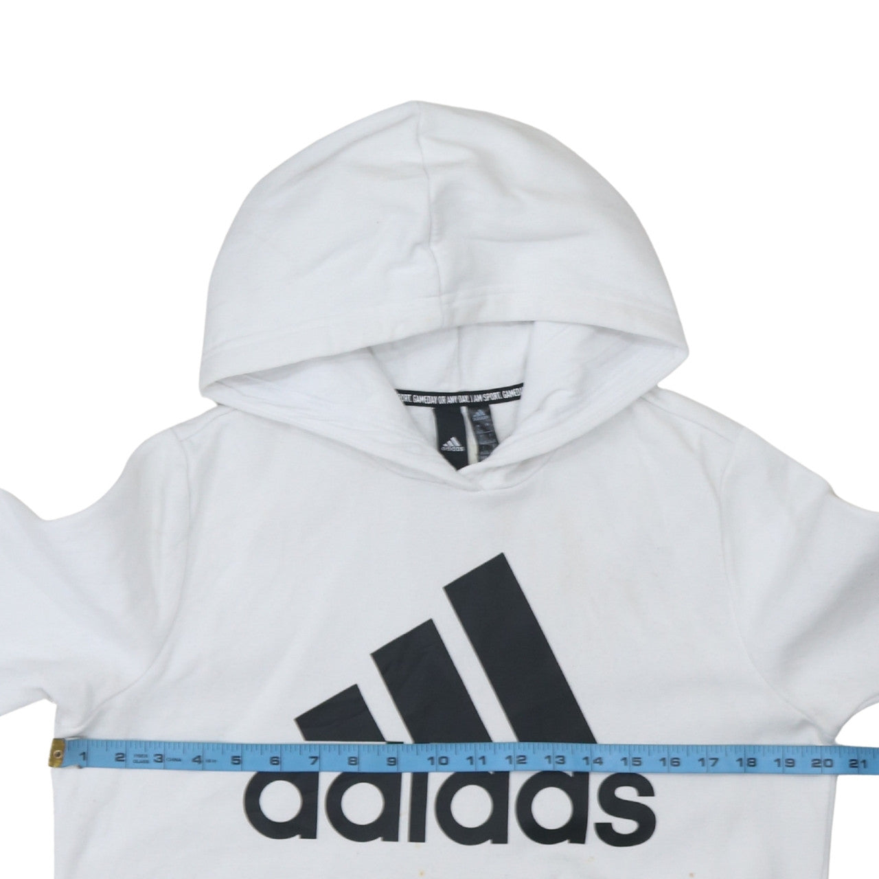 Womens UK Size 16-18 adidas White Pullover Hoodie