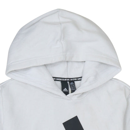 Womens UK Size 16-18 adidas White Pullover Hoodie
