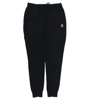 Tommy Hilfiger Men's Black Jogger Sweatpants S Fleece Cotton Blend