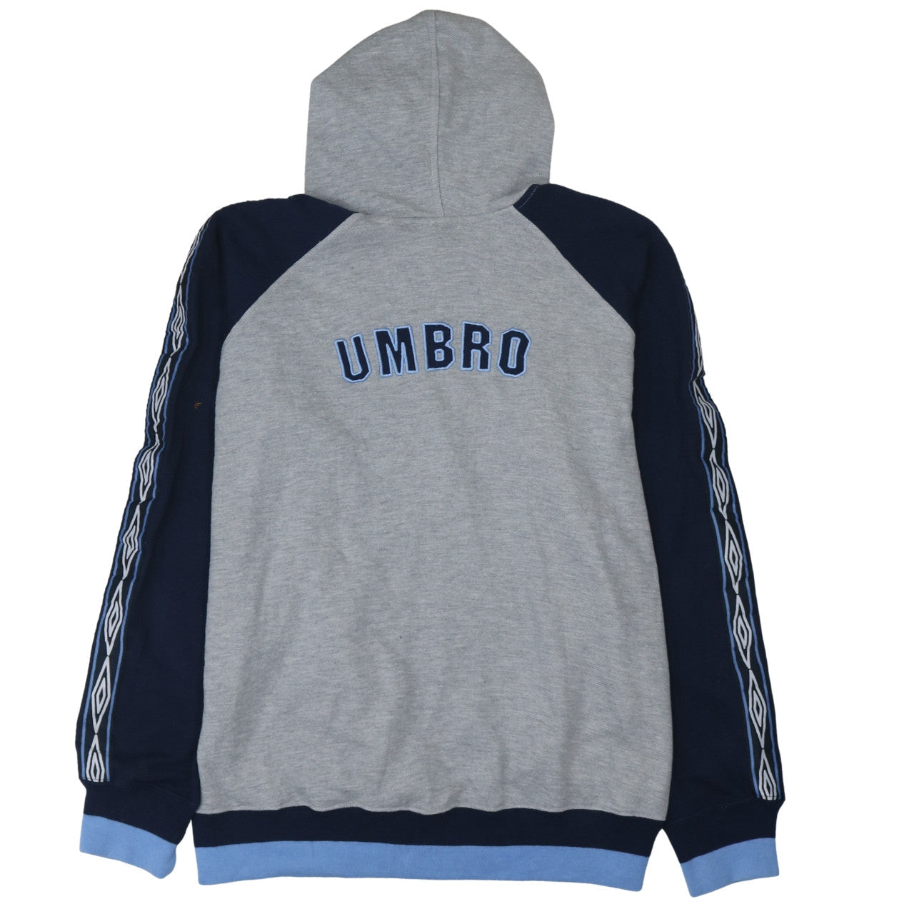 Mens UK Size XL Umbro Grey Full Zip Hoodie