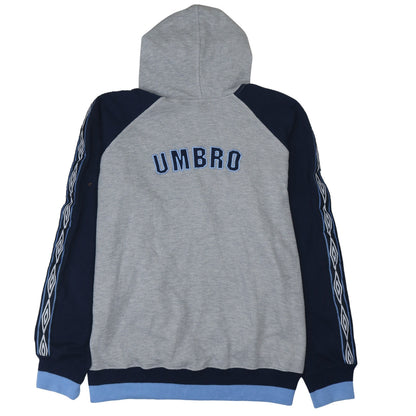 Mens UK Size XL Umbro Grey Full Zip Hoodie